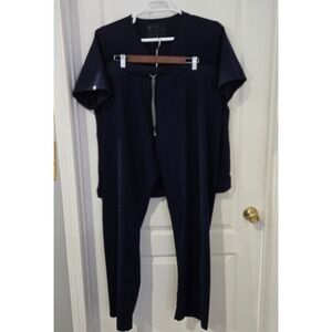 FIGS Scrub Set Women XXL Navy Blue Excellent V-Neck Technical Collection T21003T